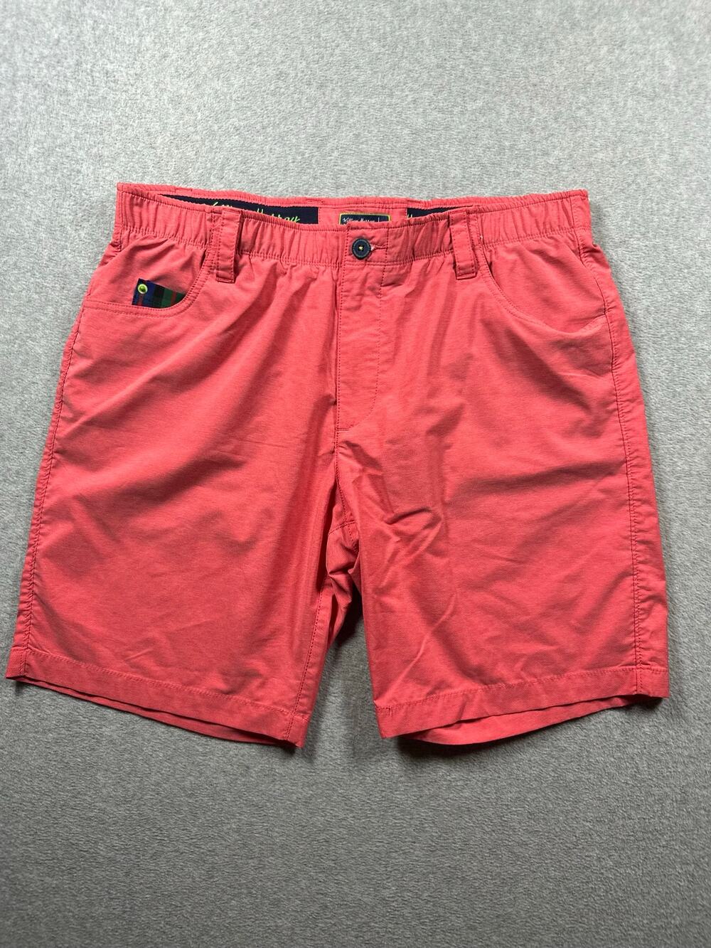 William Murray Performance Golf Shorts Men's Size 36 Red Straight Fit Flat Front